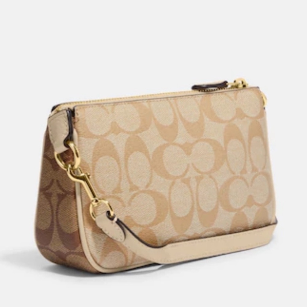 Coach Nolita 19 In Blocked Signature Canvas Gold/Light Khaki/Ivory Multi